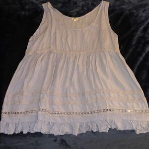Baby blue babydoll tank